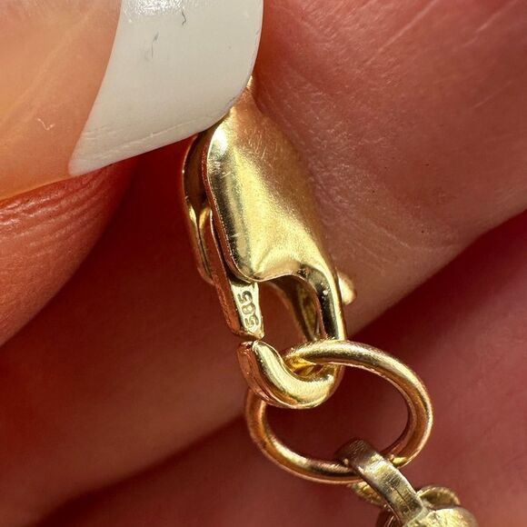 24" and three strands of rice pearls with 14kt yellow gold hardware necklace! - Picture 10 of 14